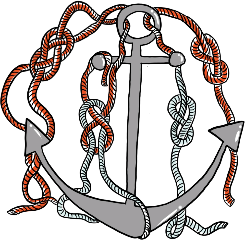 Illustration: Anker mit Tauwerk